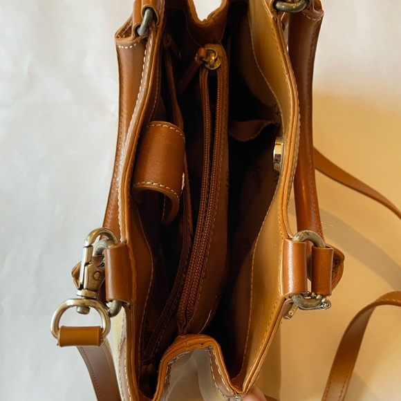 Fossil Vintage Classic Canvas Satchel Purse Bag - Picture 4 of 13